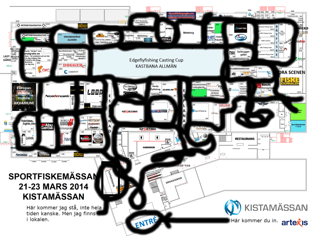 Karta Sportfiskemässan Hur man ska gå